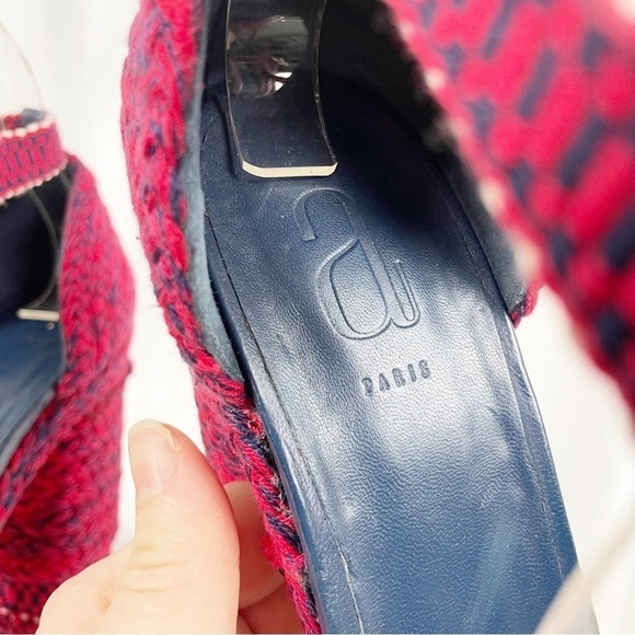 Antolina Aurora Braided Woven Open Toe Platform Heels Sandals Red Casual Summer - Picture 6 of 12